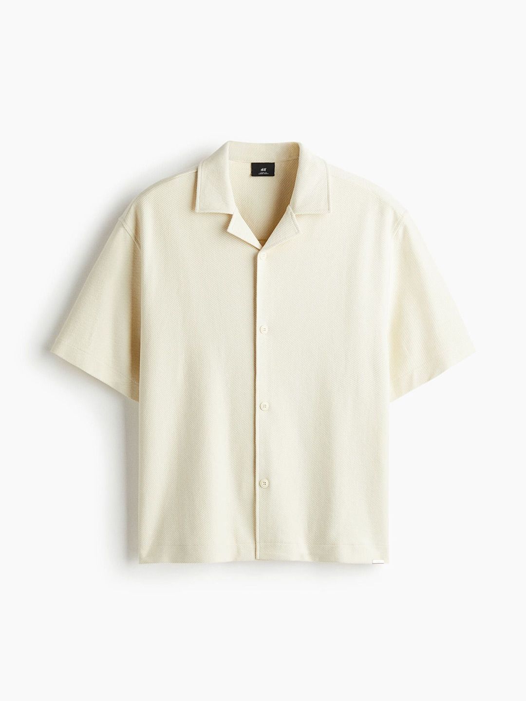 H&M Loose Fit Pure Cotton Brushed Resort Shirt-picture-40