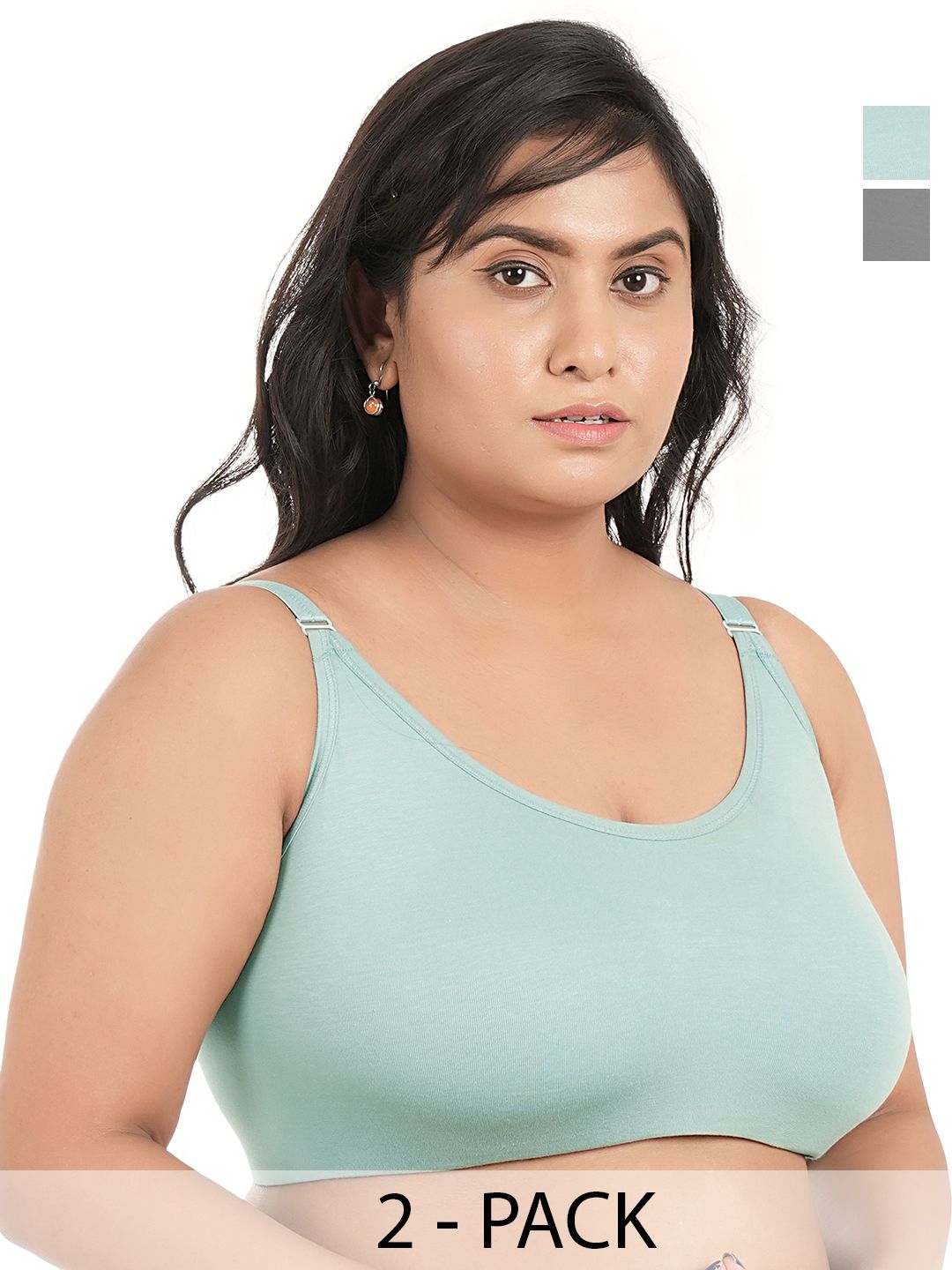 elina Women Pack of 2 Full Coverage Cotton Workout Bras-picture-26