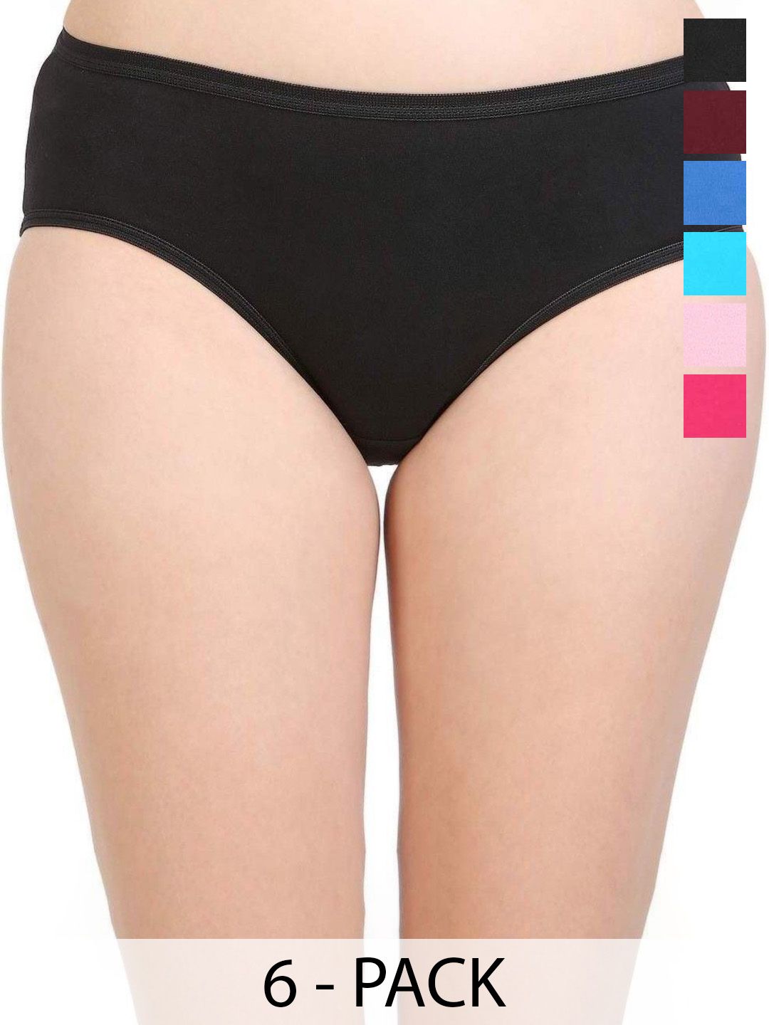 DHANDAI FASHION Women Pack Of 6 Mid-Rise Hipster Briefs Soft Cotton Briefs-picture-29