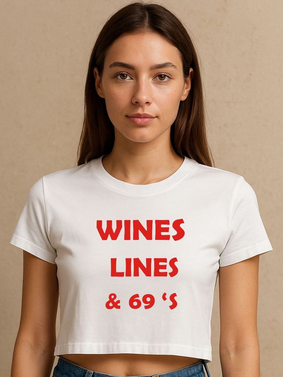 Art By Ritik Women Wines, Lines and 69s Crop Tee-picture-28