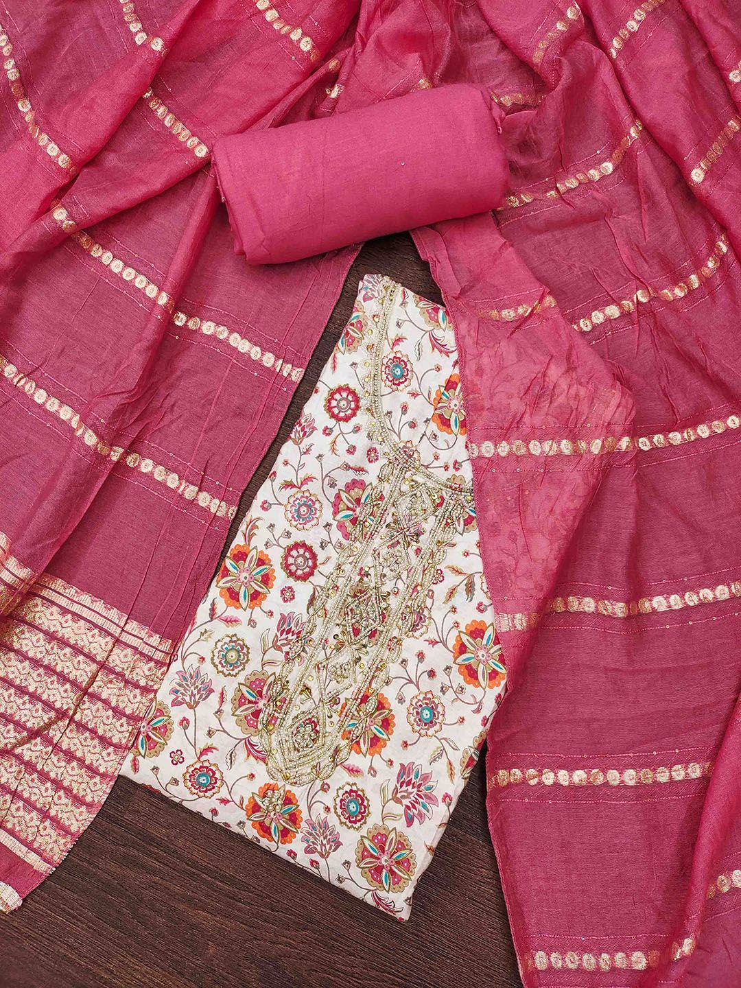 Blissta Printed Unstitched Dress Material-picture-39