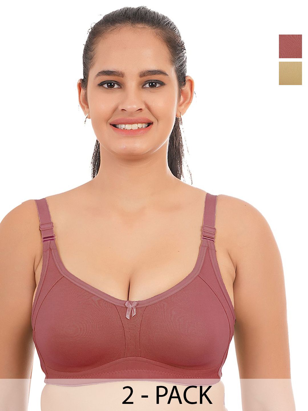 elina Pack Of 2 Full Coverage Lightly Padded Cotton Minimizer Bra-picture-15