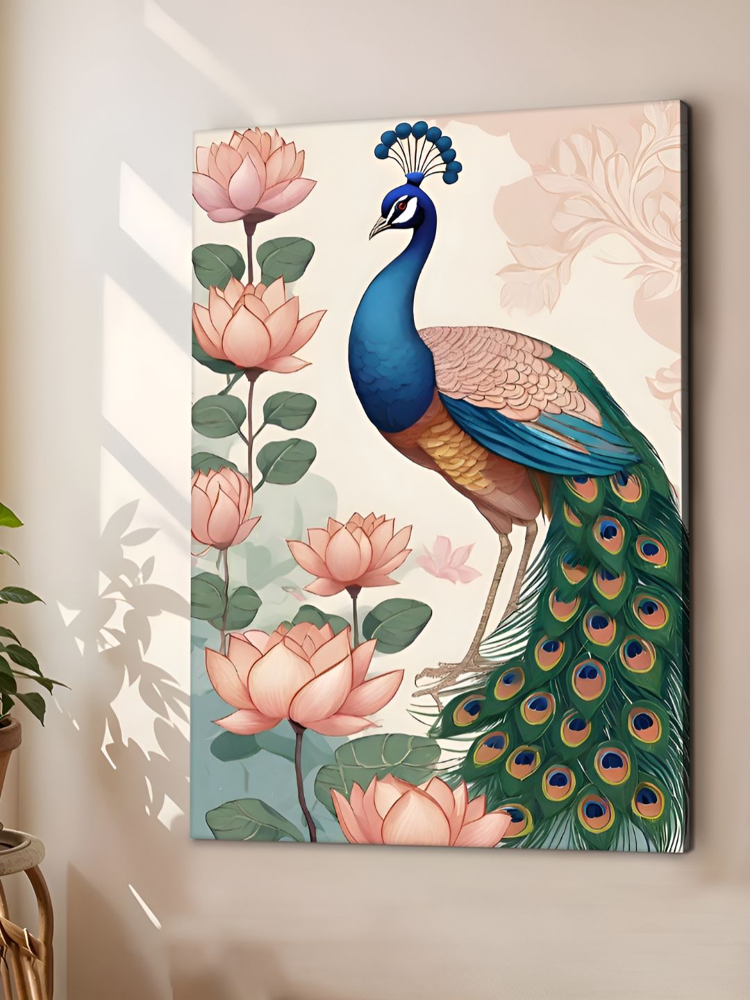 Art Street Pink & Green Birds Canvas Wall Art-picture-39