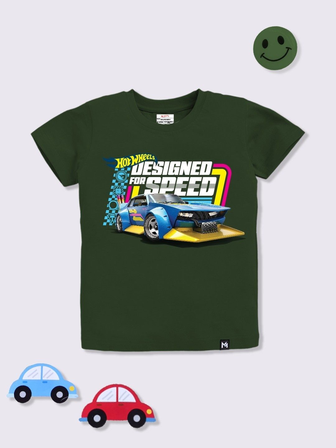 YK X Minute Mirth Boys Hot Wheels Printed T-shirt-picture-46