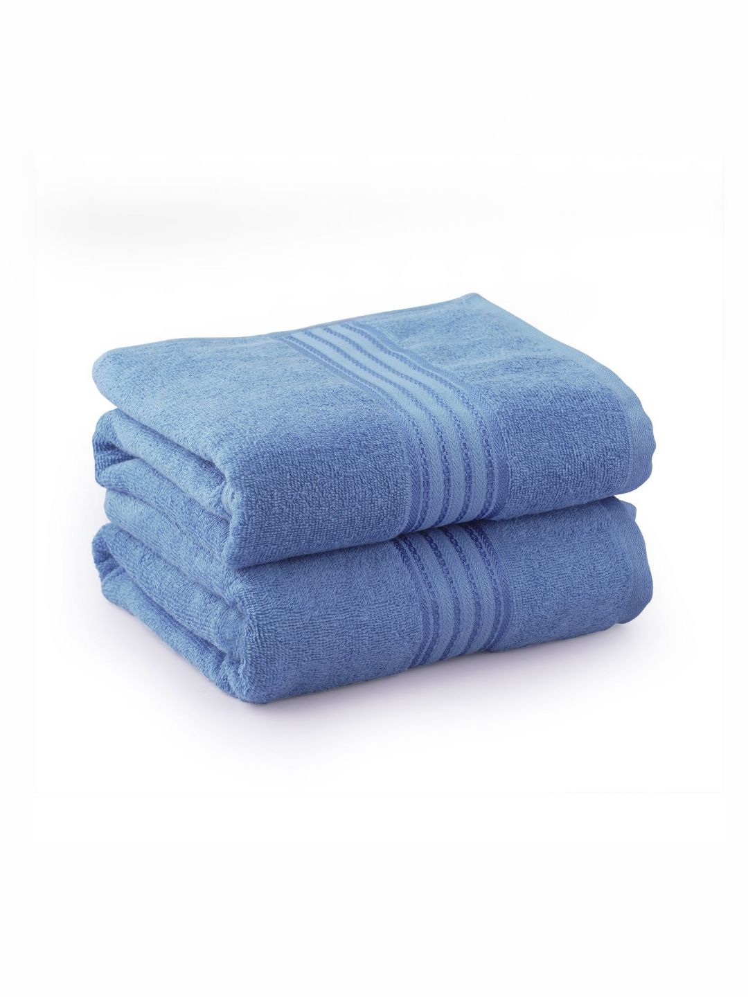 Himeya Blue 2 Solid Cotton 380 GSM Bath Towel-image-31