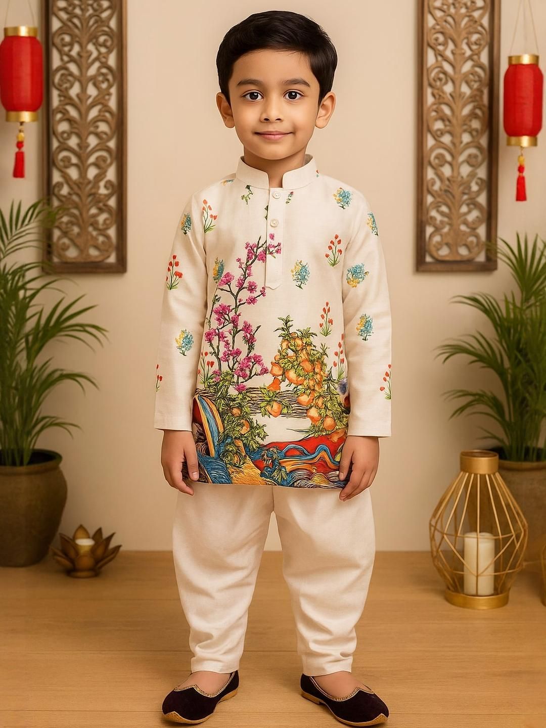 Covetus Kids-Boys Cotton Blend Kurta Sets