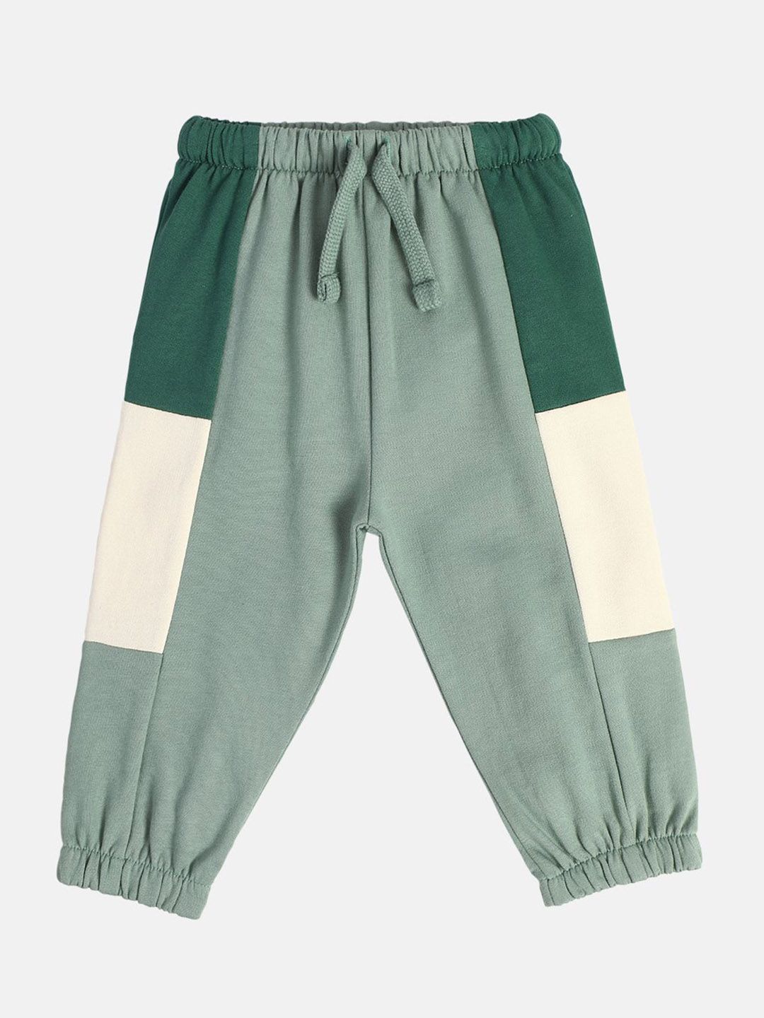 MINI KLUB Boys Colourblocked Mid-Rise Cotton Jogger Trousers-picture-23