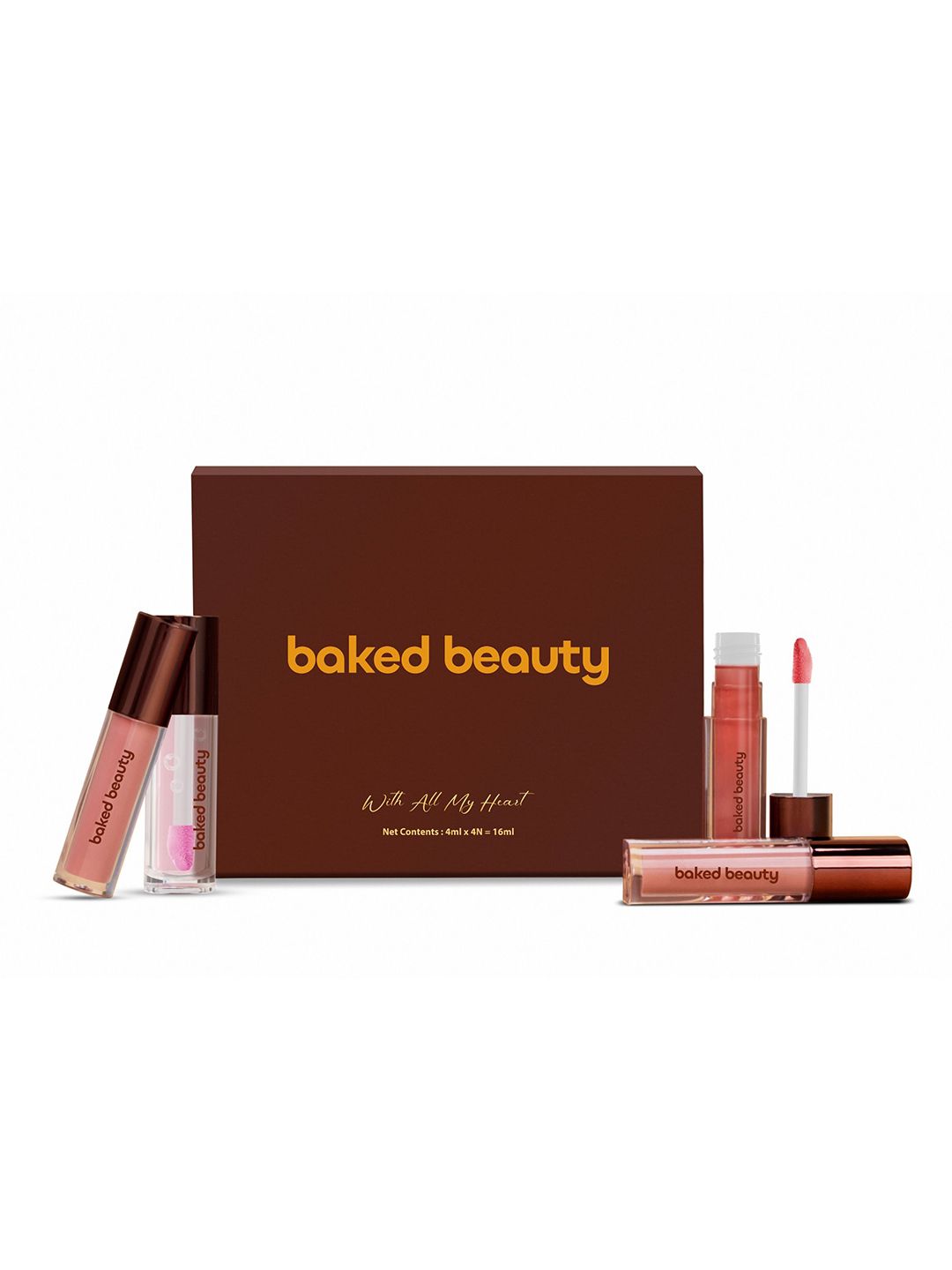 Baked Beauty With All My Heart Set Of 4 Transfer-Proof Liquid Lipstick - 4 ml Each-image-31