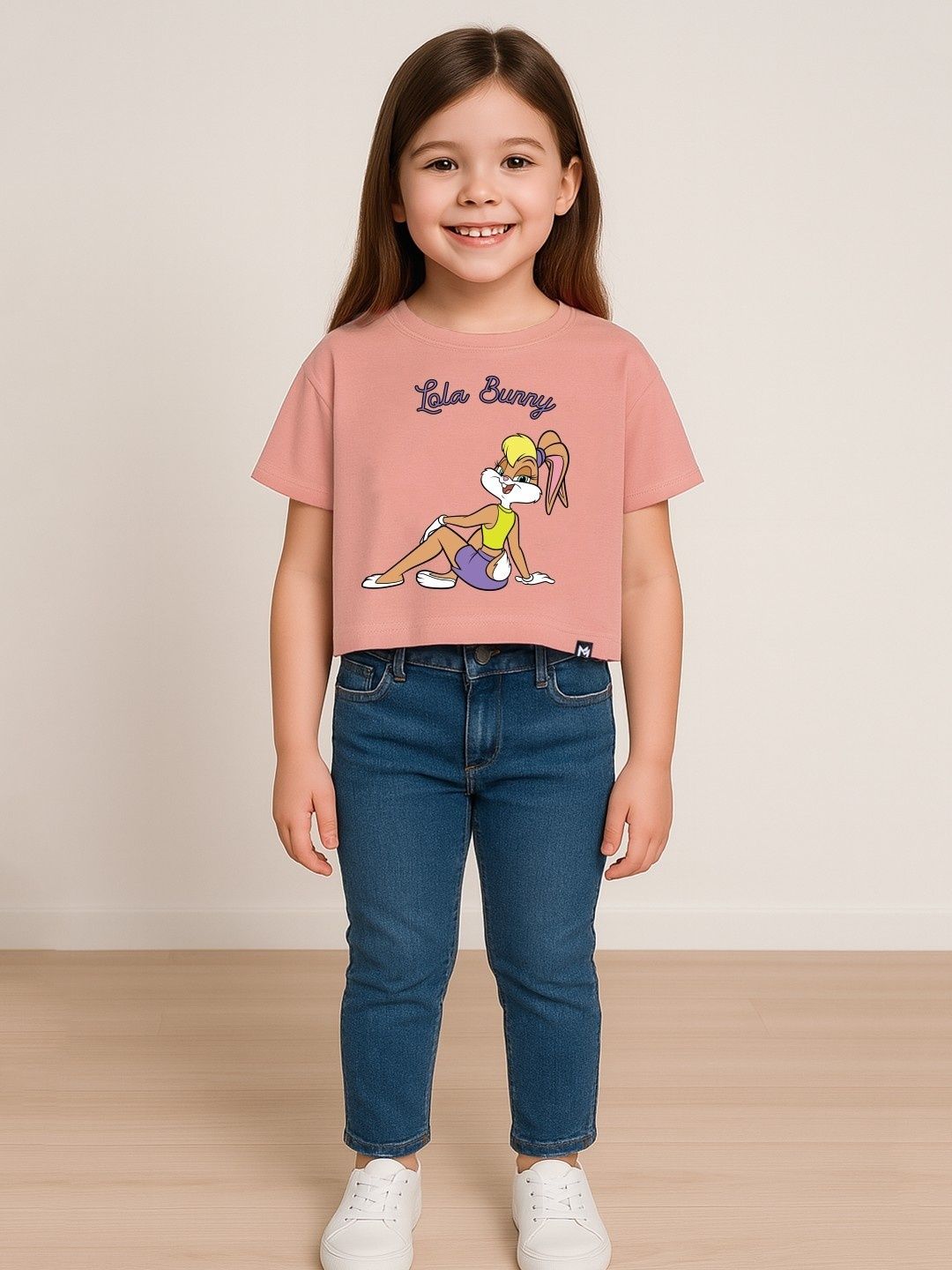 YK X Minute Mirth Girls Looney Tunes Printed Drop-Shoulder Sleeves T-shirt-picture-7