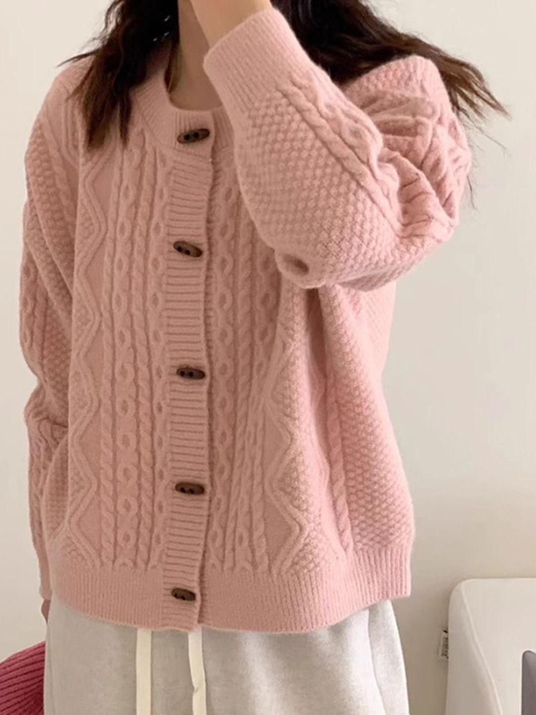 Mast & Harbour Women Self Design Cotton sweater-picture-34