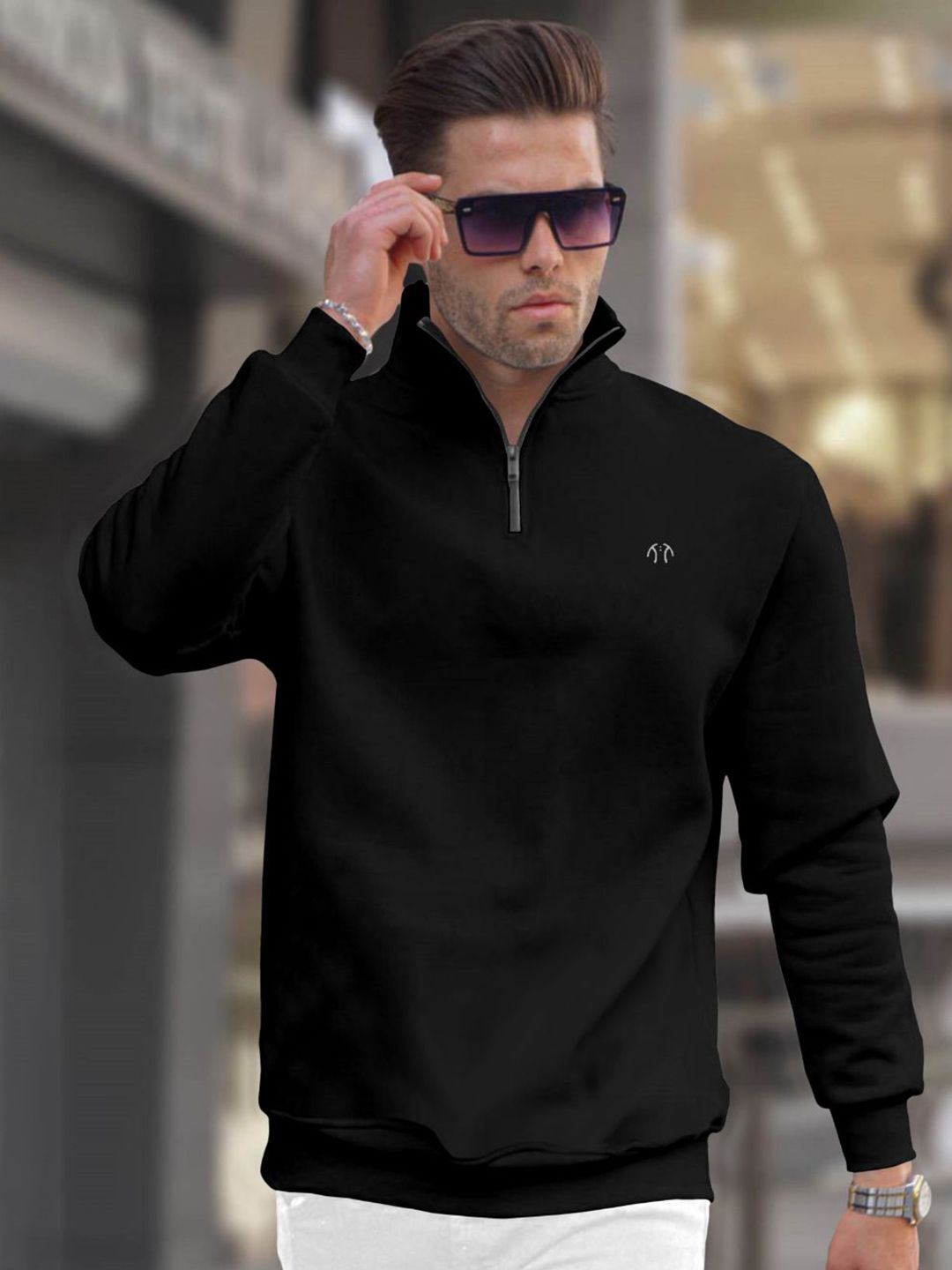Triptee Men Mock Collar Sweatshirt-picture-20