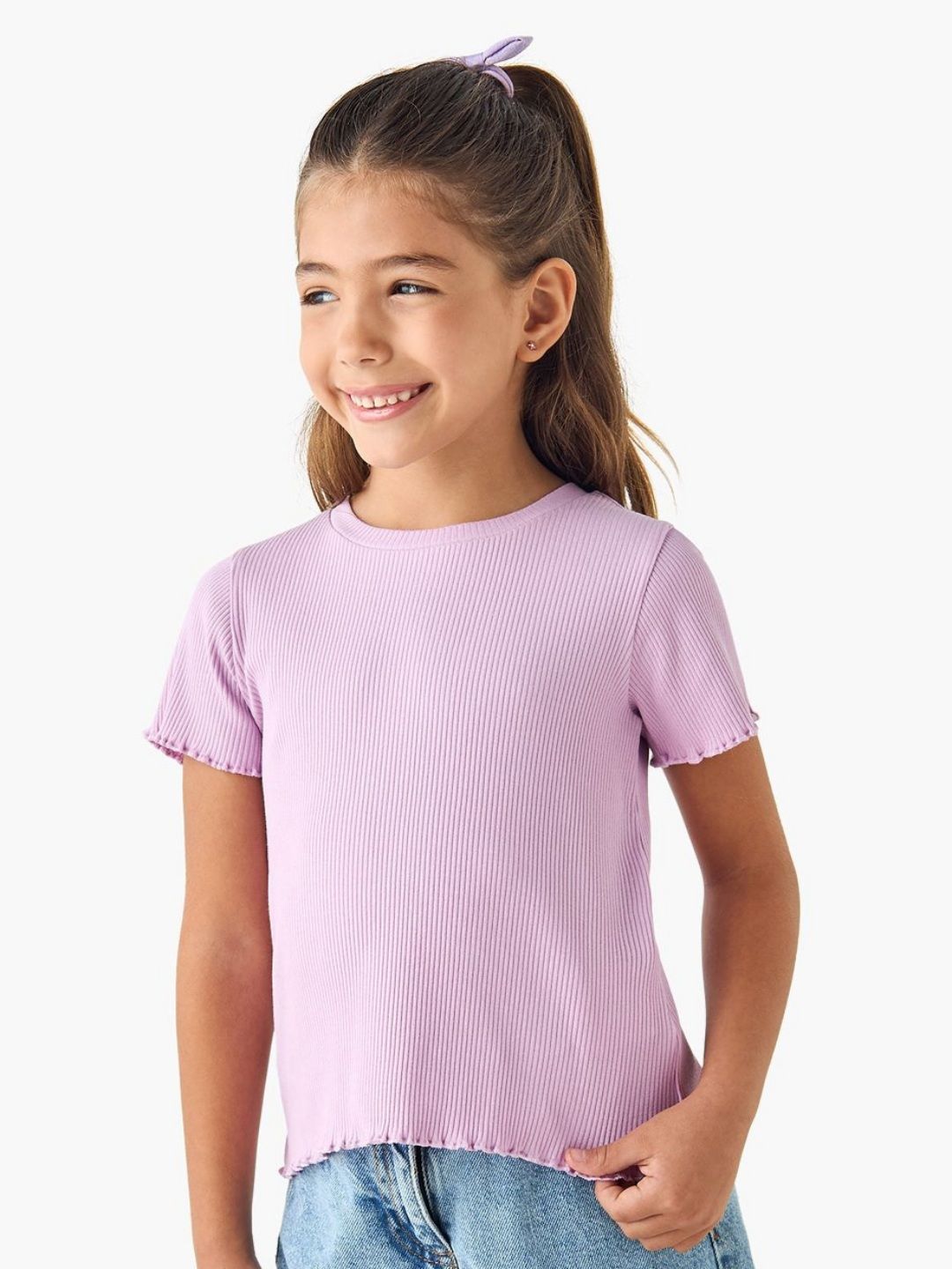 Juniors by Babyshop Girls Solid Round Neck Cotton T-shirt-picture-39