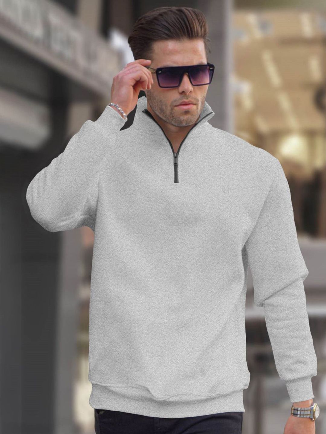 Triptee Men High Neck Cotton Pullover-picture-11