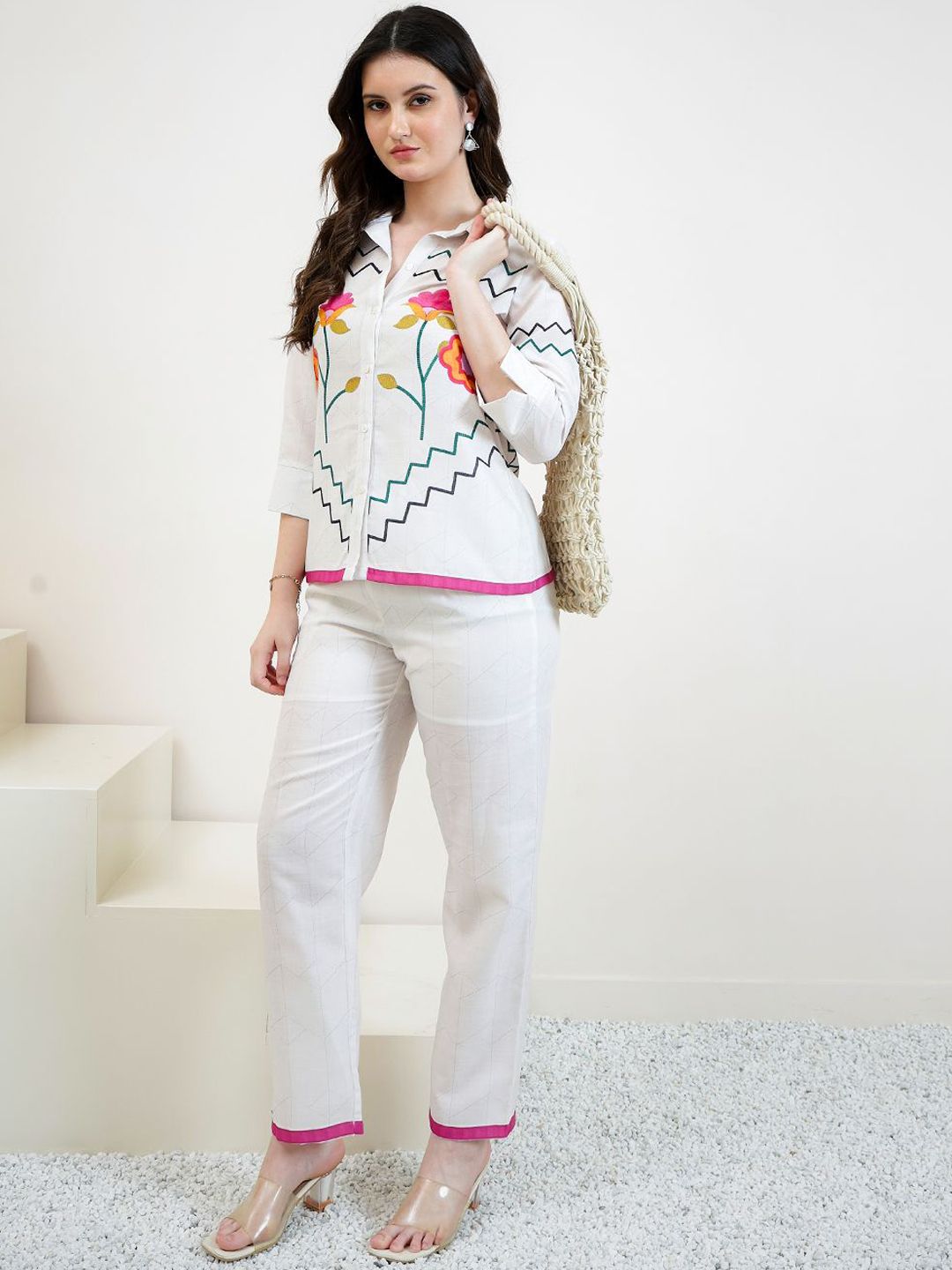 Boho By Athena Floral Printed Shirt & Trousers Co-Ord Set-picture-23