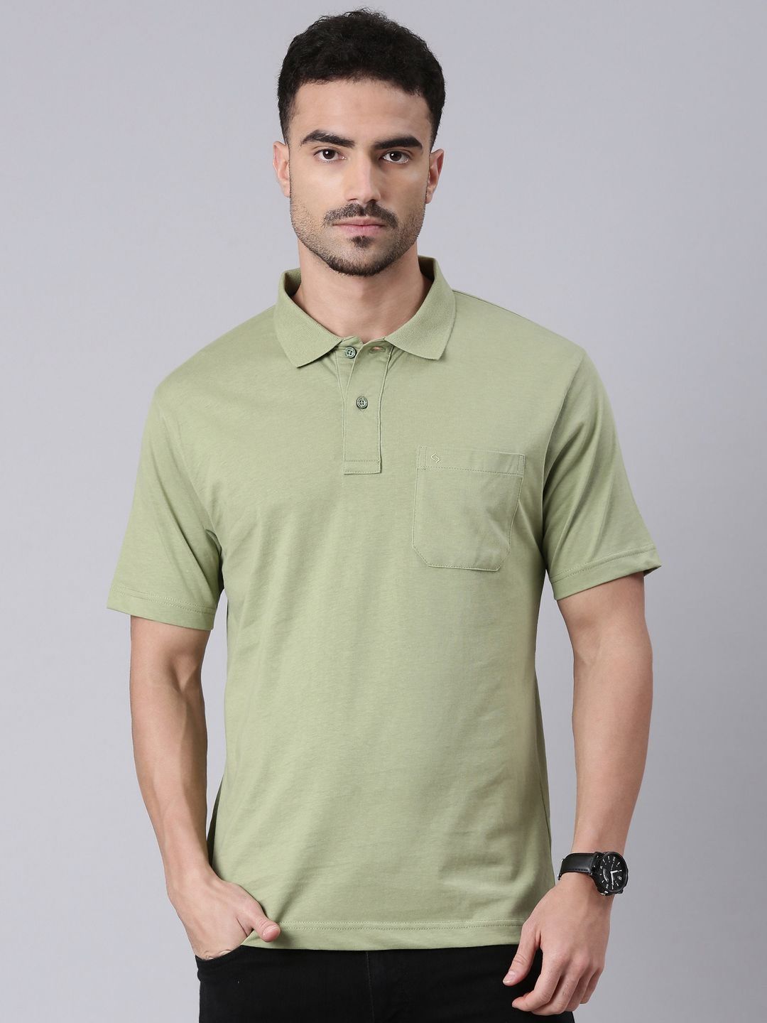 Classic Polo Men Polo Collar Pockets T-shirt-picture-22