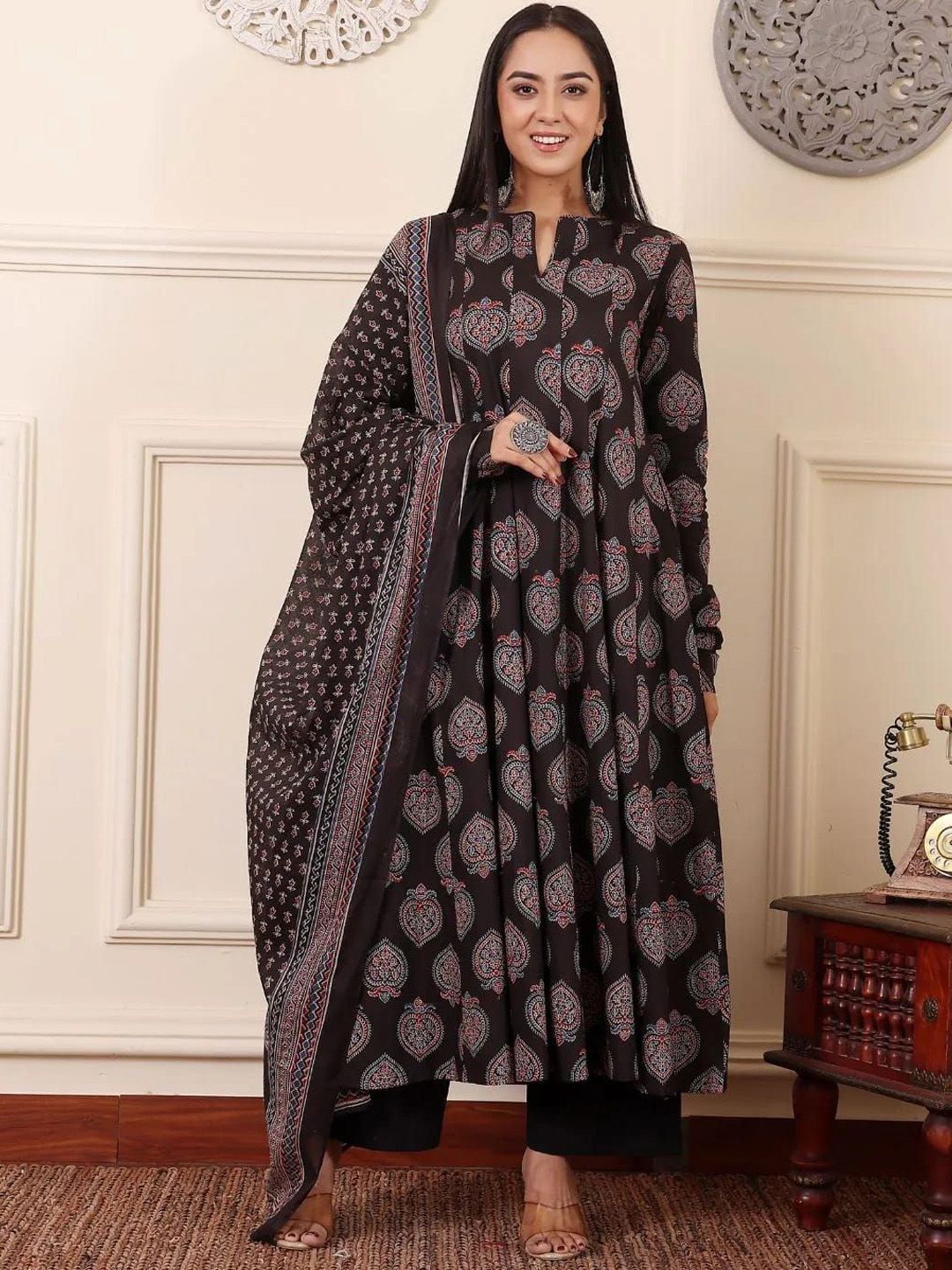 KALINI Women Ethnic Motifs Printed Kurta with Trousers & Dupatta