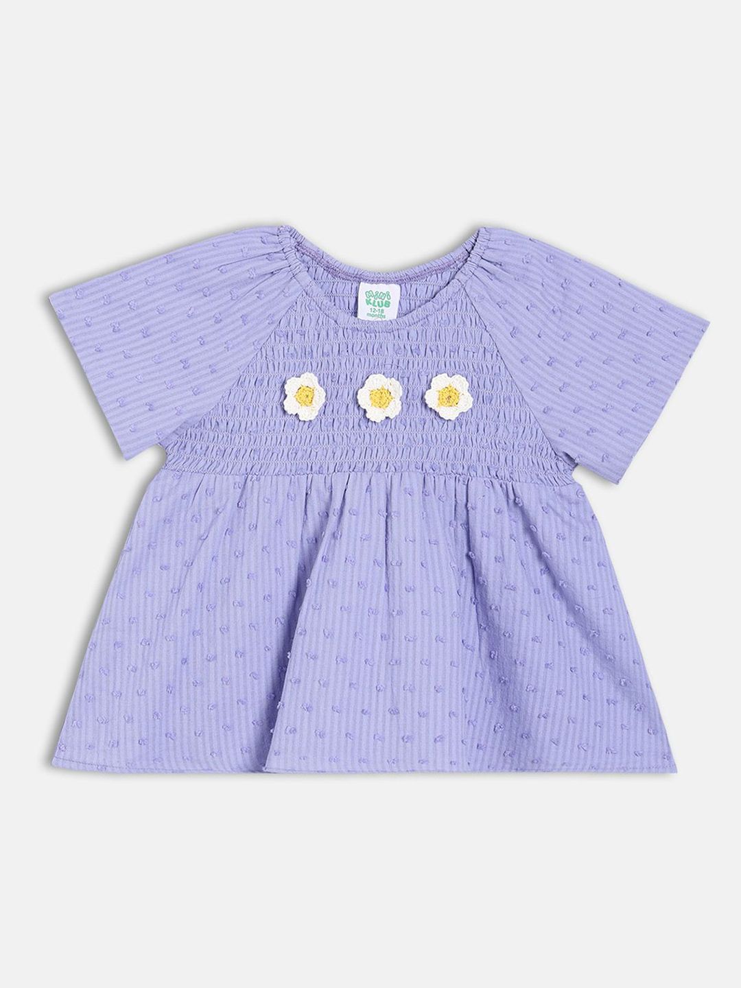 MINI KLUB Girls Floral Embroidered Round Neck Cotton Top-picture-37