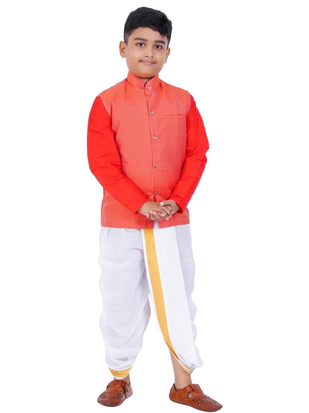 SKV ETHNIVERSE Boys Polyester Kurta & Dhoti Pants-picture-15