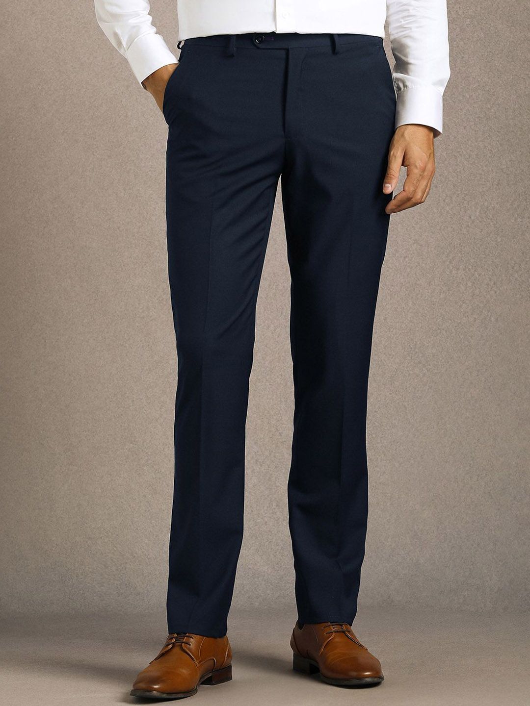 Luxure by Louis Philippe Men Slim Fit Formal Trousers-picture-56