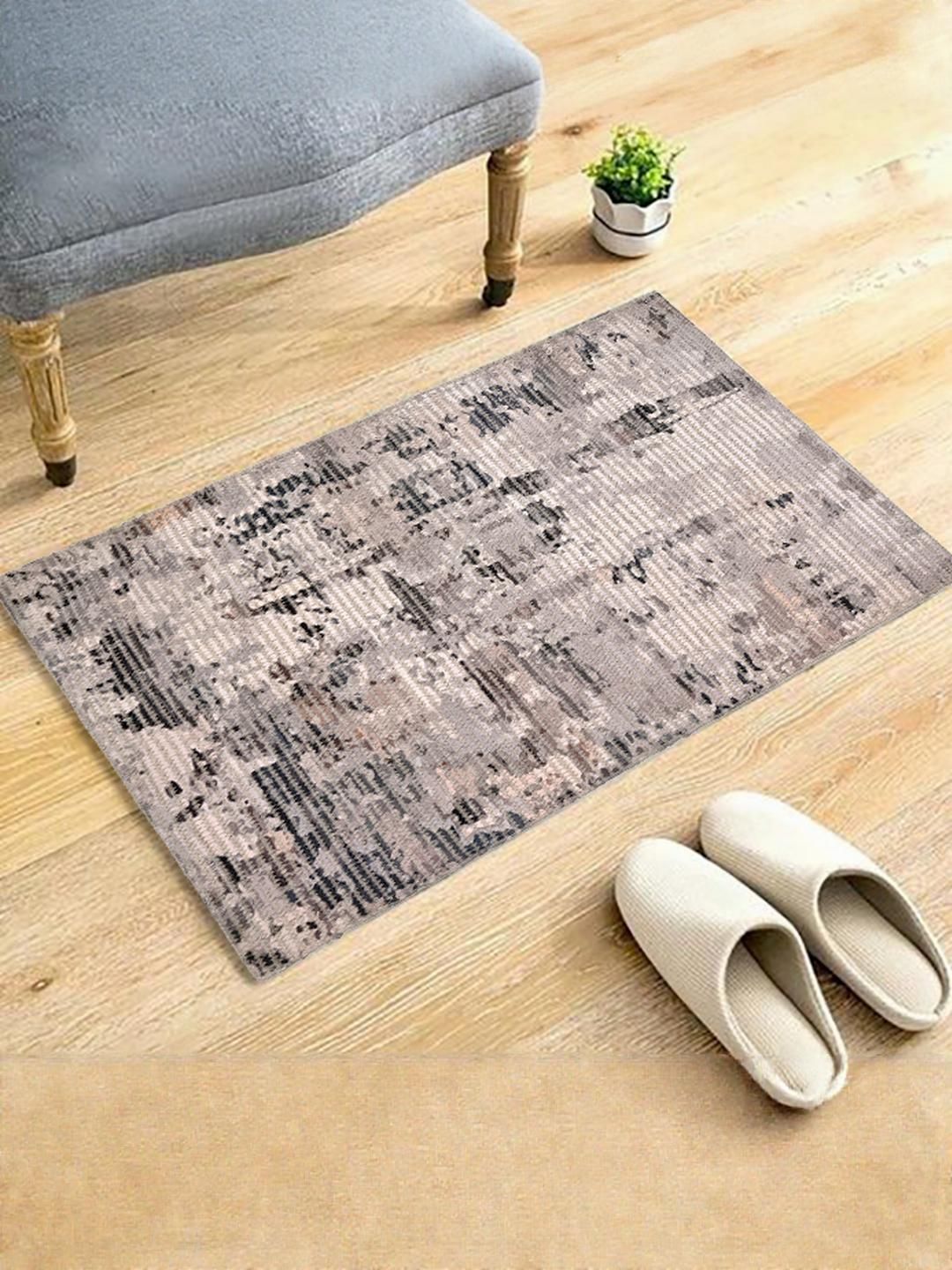 Homzz Beige Digital Printed Cotton Dhurrie-image-45