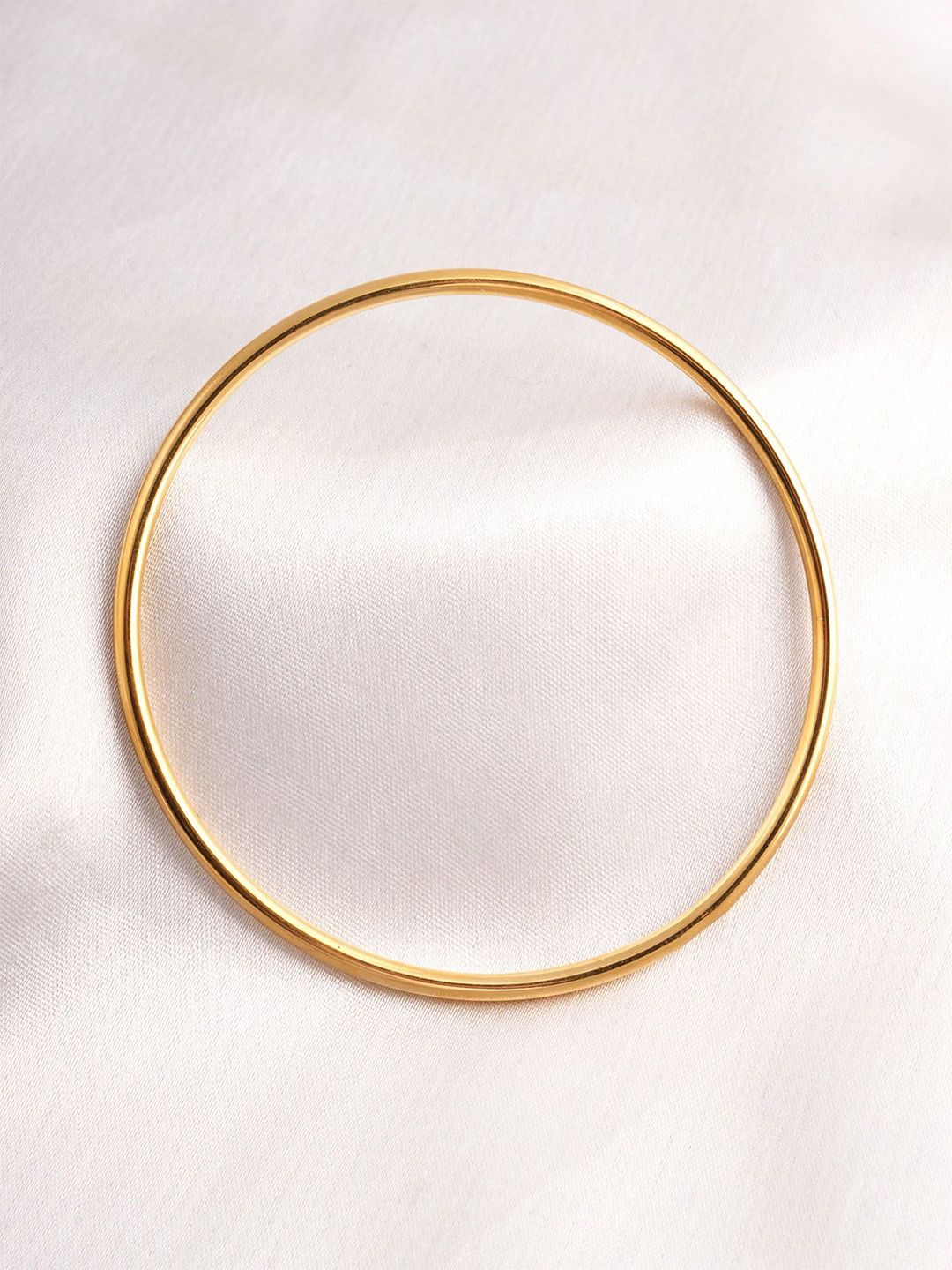 PALMONAS Women Plain Slim Gold-Plated Anti-Tarnish Bangle-Style Bracelet-picture-32