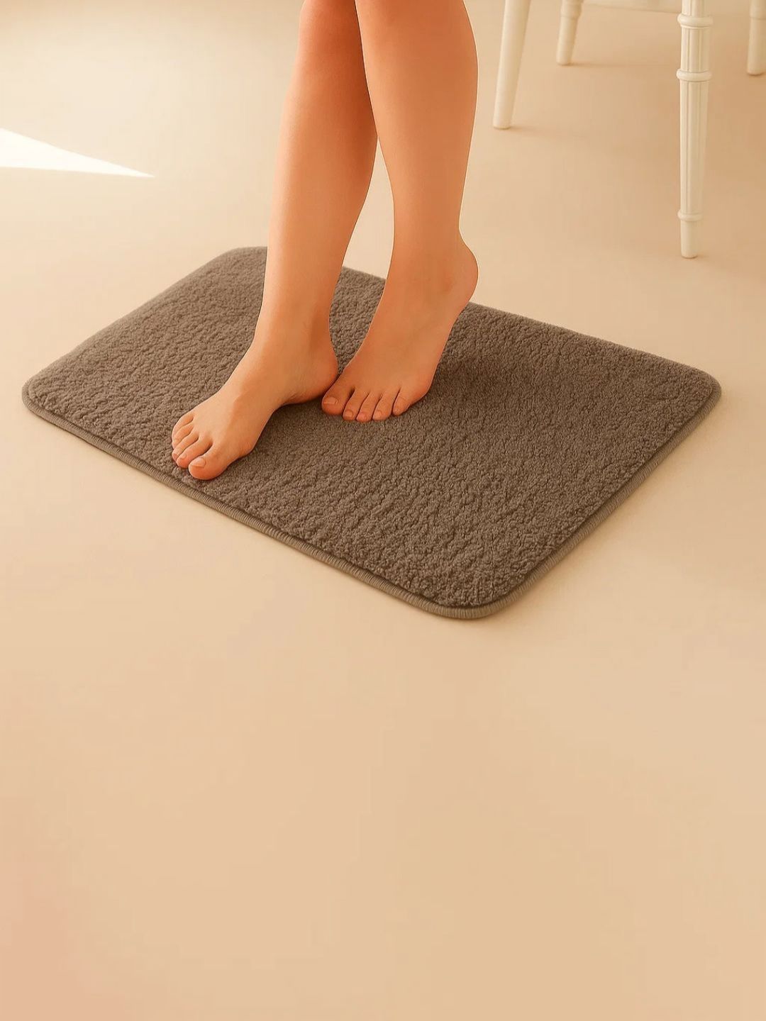 haus & kinder Beige 2000-GSM Anti-Skid Super-Absorbent Super-Soft Rectangular Bath Mat-image-45