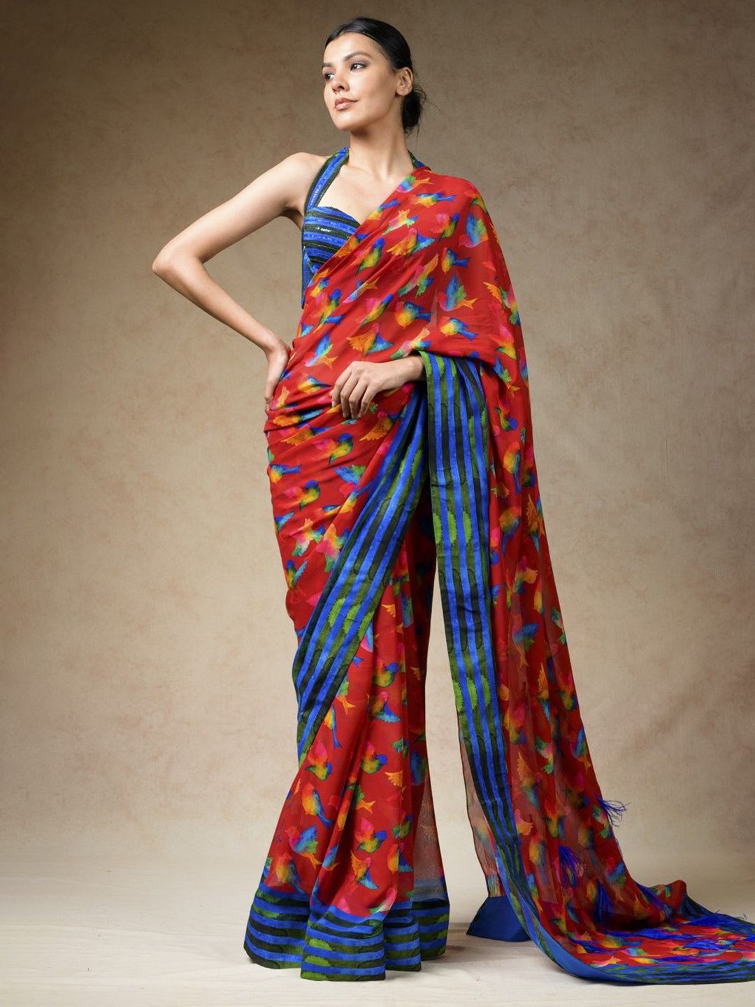 THETAA Printed Pure Georgette Saree-picture-34