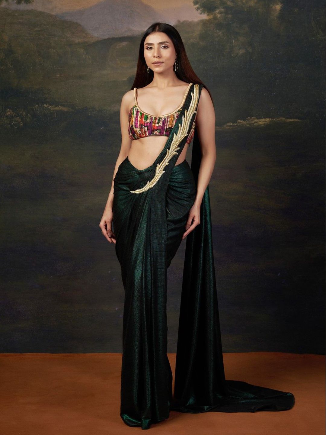 THETAA Embellished Sequinned Saree-image-28