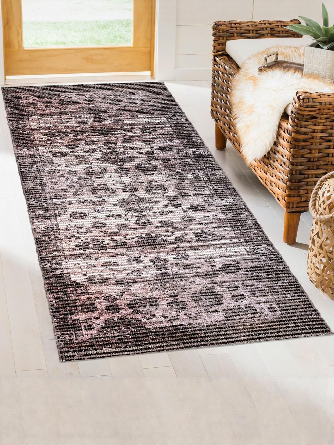 Homzz Wine Digital Printed Cotton Dhurrie-image-26