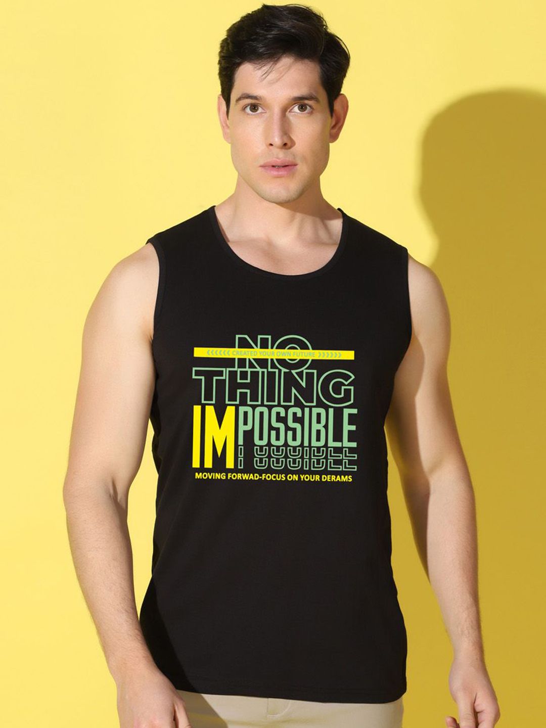 WOOSTRO Typography Printed Cotton Scoop Neck Gym Vest-picture-10