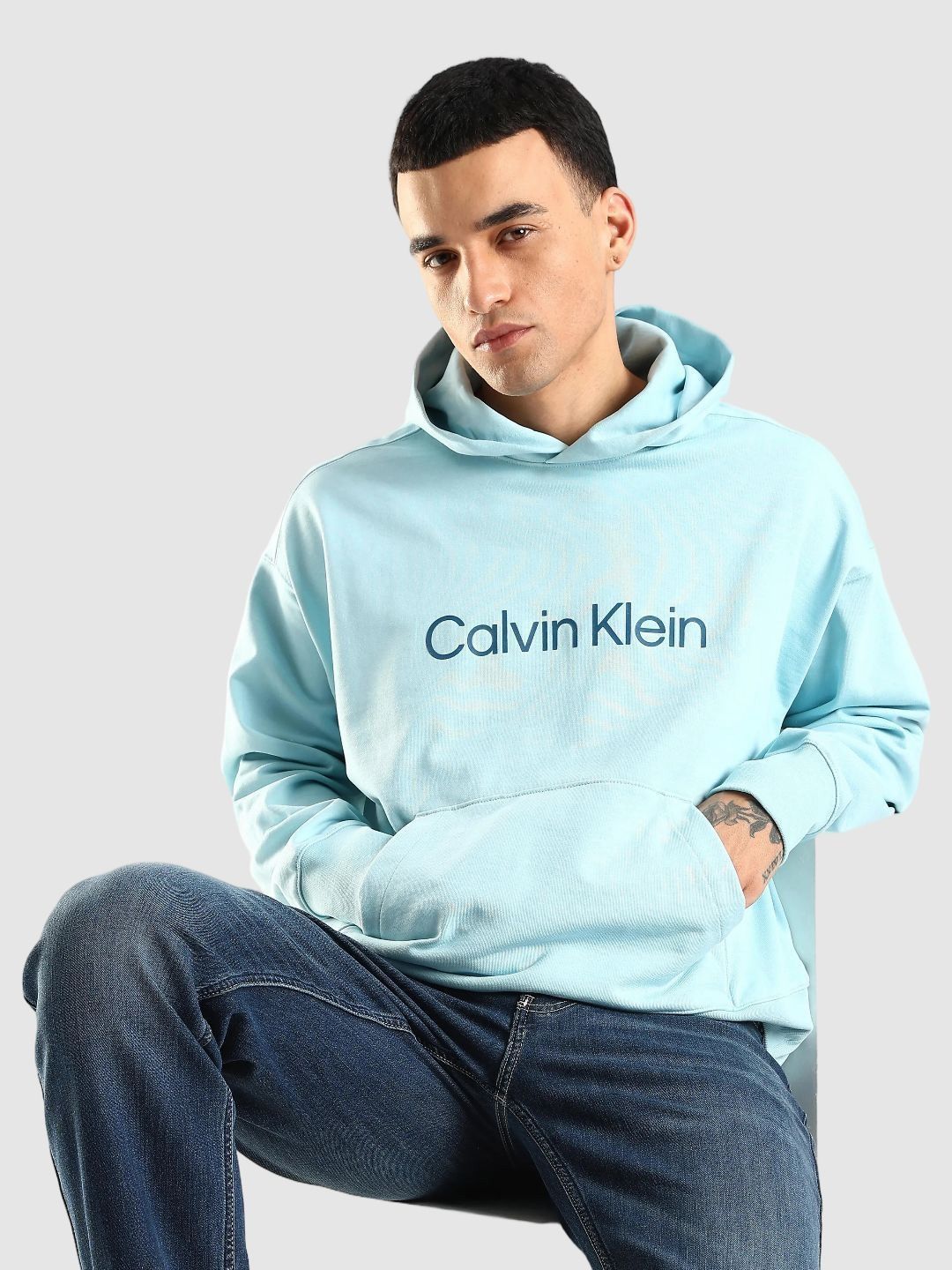 Calvin Klein Jeans Men Brand Logo Printed Hooded Cotton Pullover Sweatshirt-picture-26