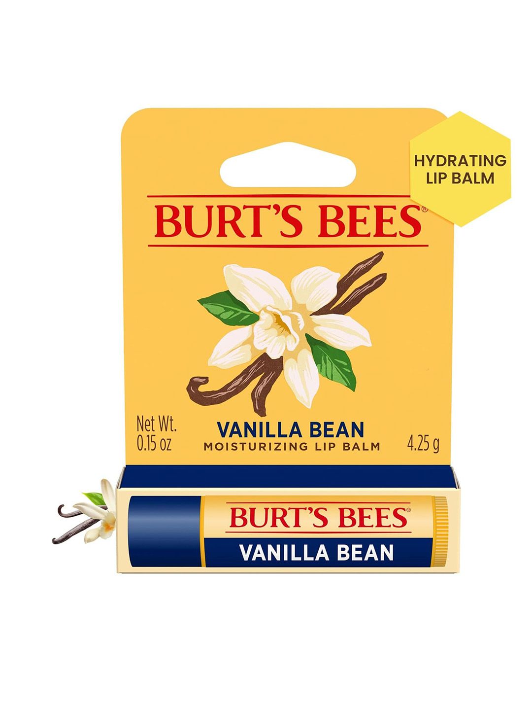 burt's bees vanilla bean lipbalm- 4.25g