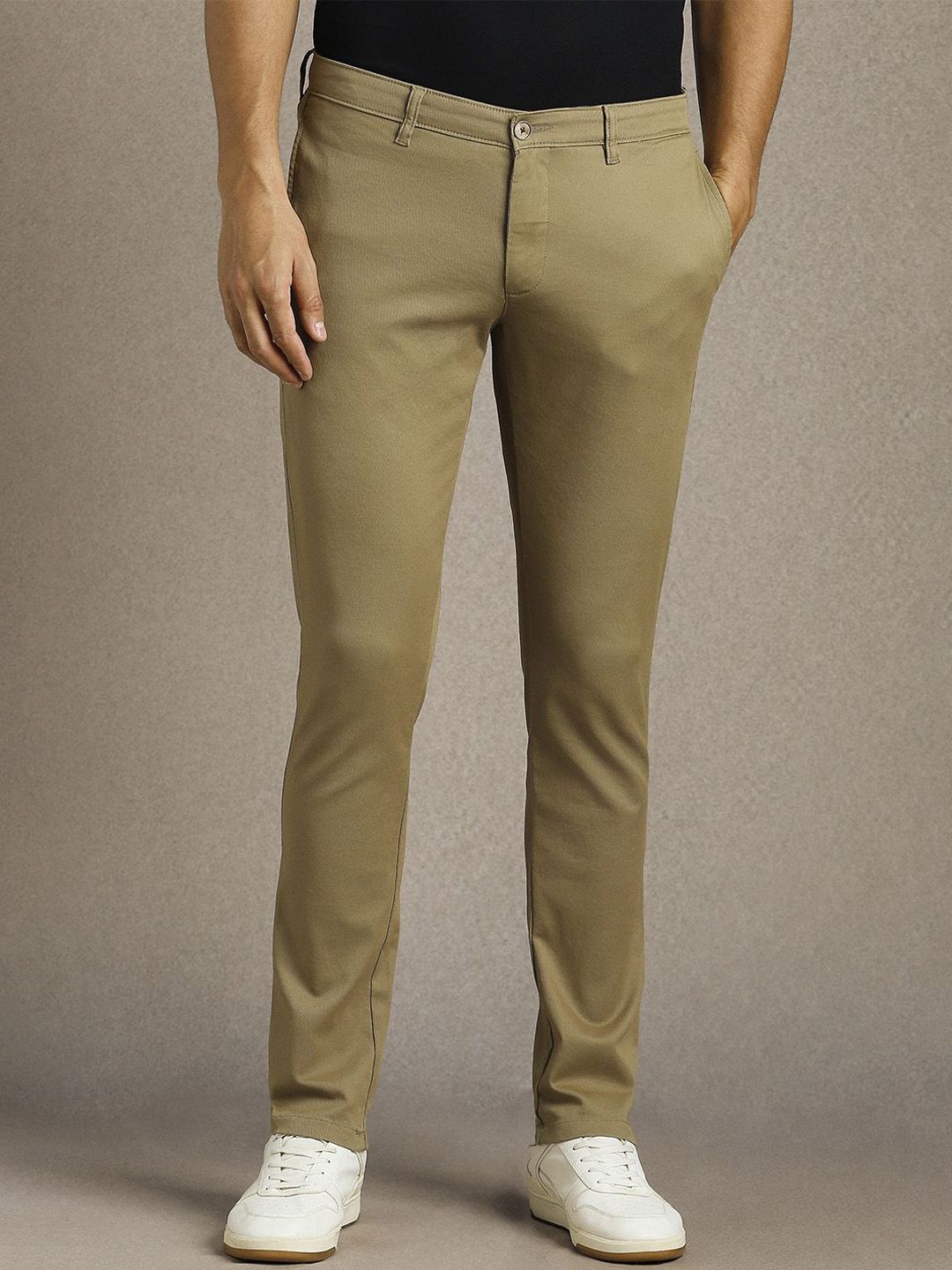 Louis Philippe Sport Men Slim Fit Low-Rise Cotton Trousers-picture-23