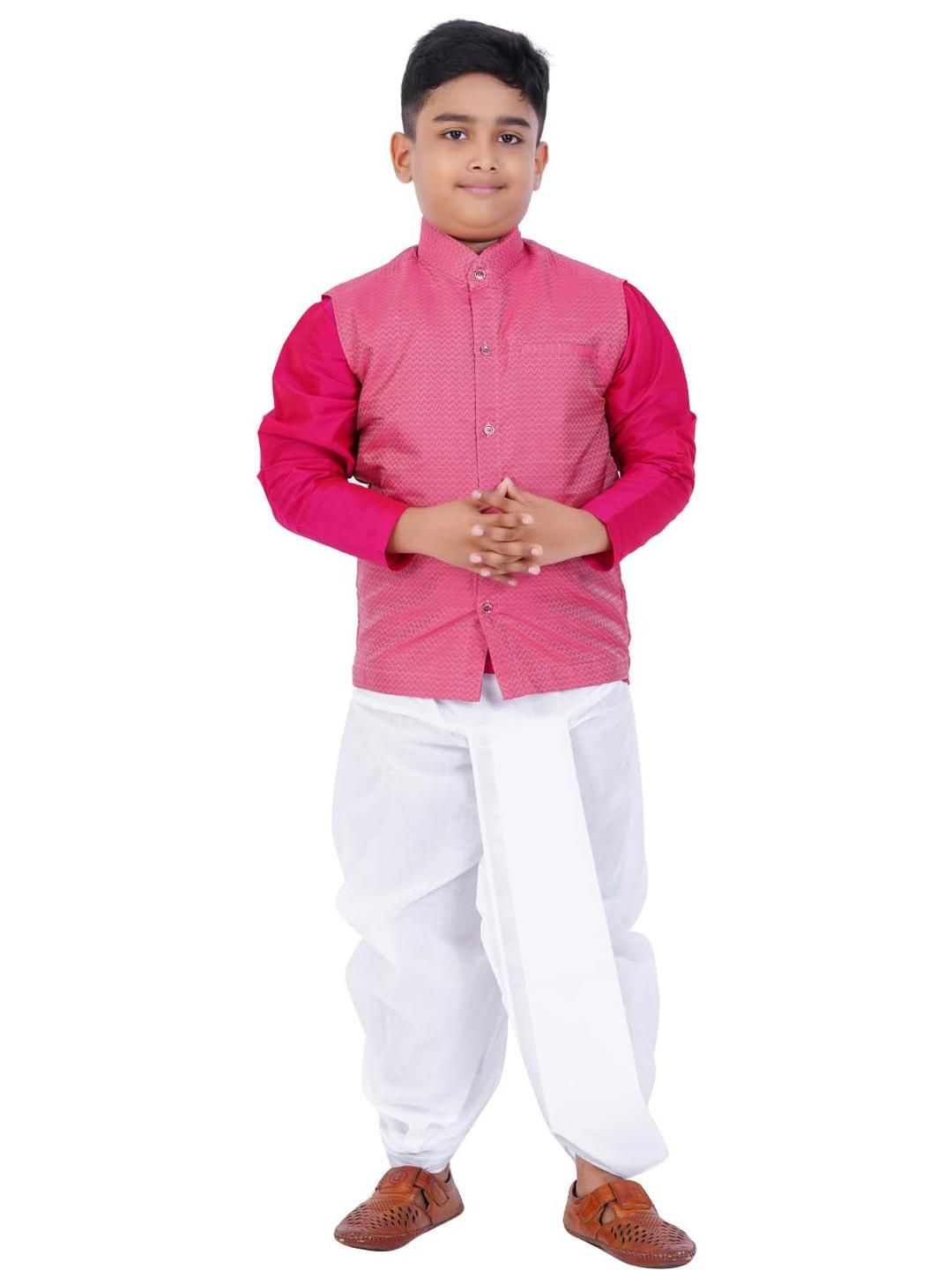 SKV ETHNIVERSE Boys Polyester Kurta & Dhoti Pants-picture-44