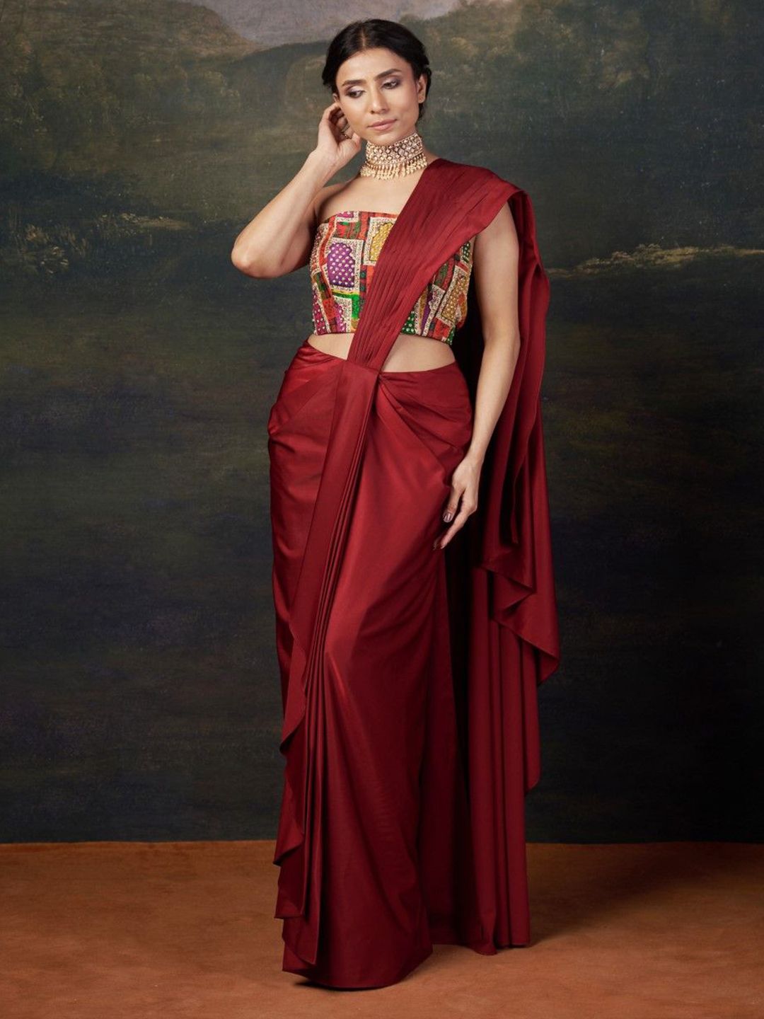 THETAA Saree With Stitched Blouse-picture-39