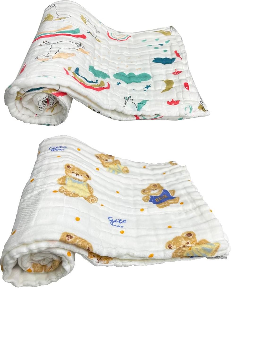 Teri Beri Pack of 2 300 GSM Printed Cotton Bath Towel-picture-29