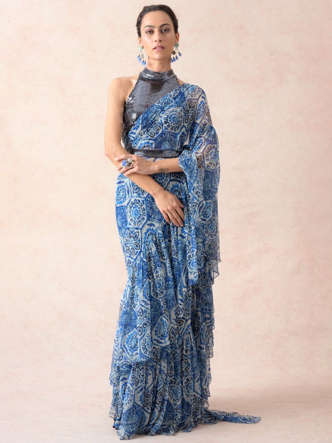 THETAA Ethnic Motifs Pure Georgette Saree-picture-27