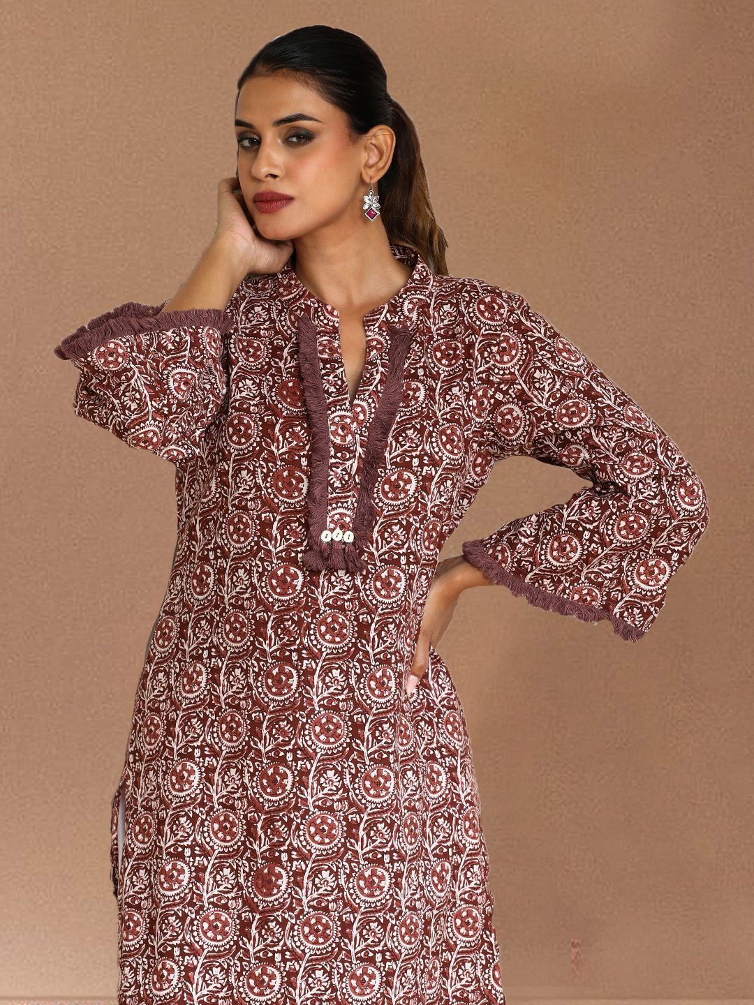 all about you Women Floral Printed Screen Print Daily A-Line Kurta-picture-37