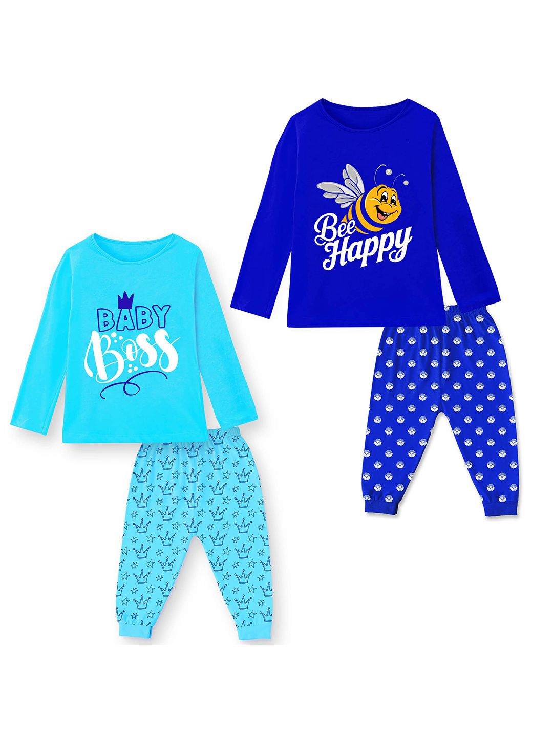 YK Kids Pack Of 2 Graphic Printed Long Sleeves T-shirt With Joggers-picture-48