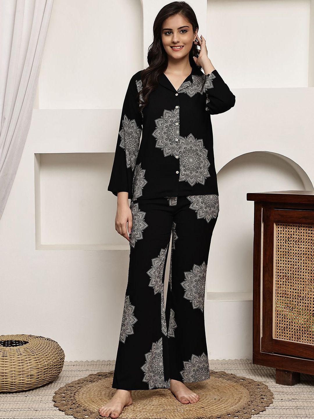 Claura Women Printed Night suit-picture-23