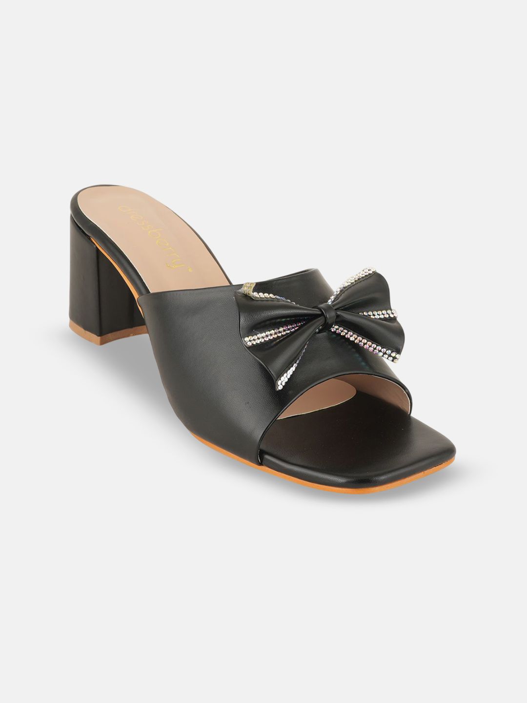 DressBerry Women Party Block Sandals with Bows Heels-picture-17