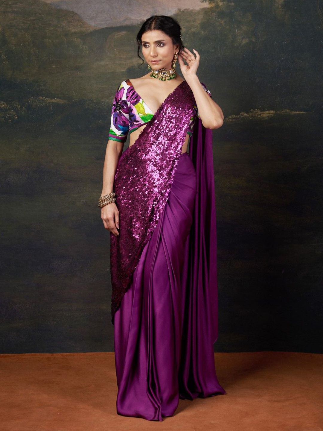 THETAA Embellished Saree With Blouse Piece-picture-35