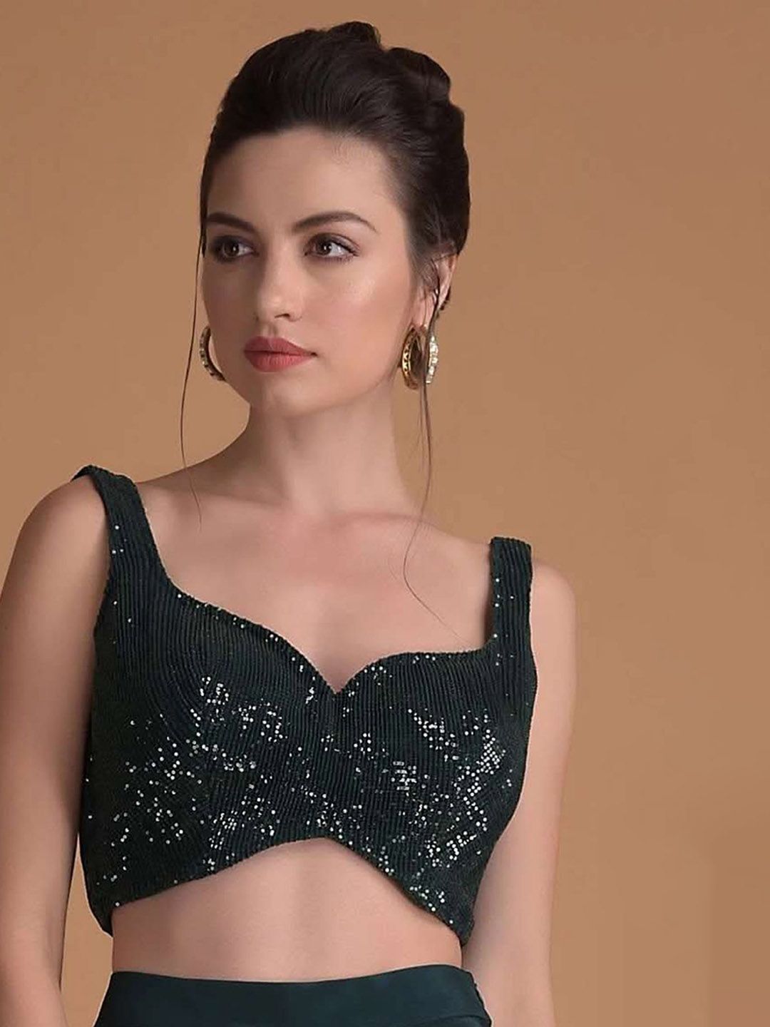 KALKI Fashion Women Embellished Sequined Crop Top-image-48