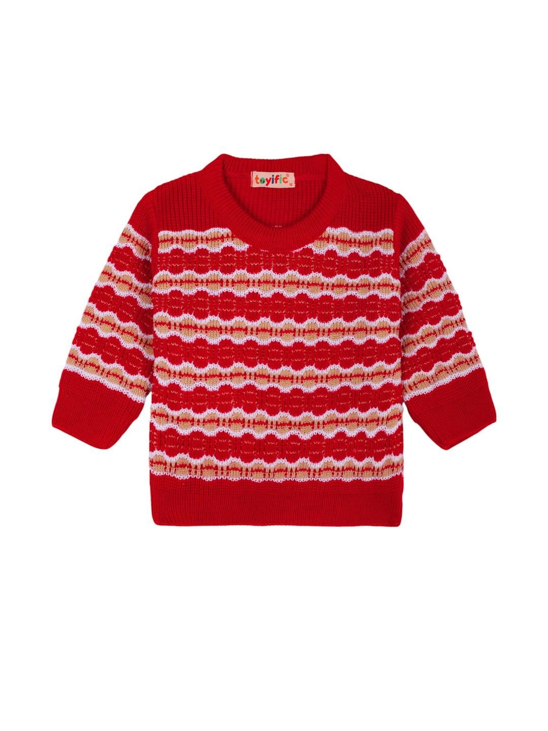 toyific Kids Red & White Woollen Pullover-picture-14
