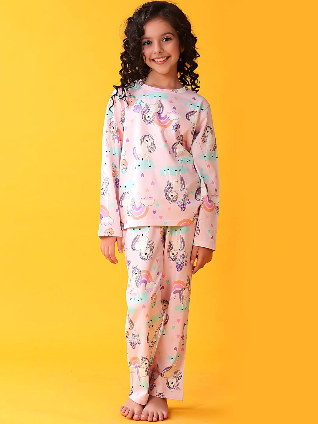 YK Girls Printed Pure Cotton Night suit-picture-16