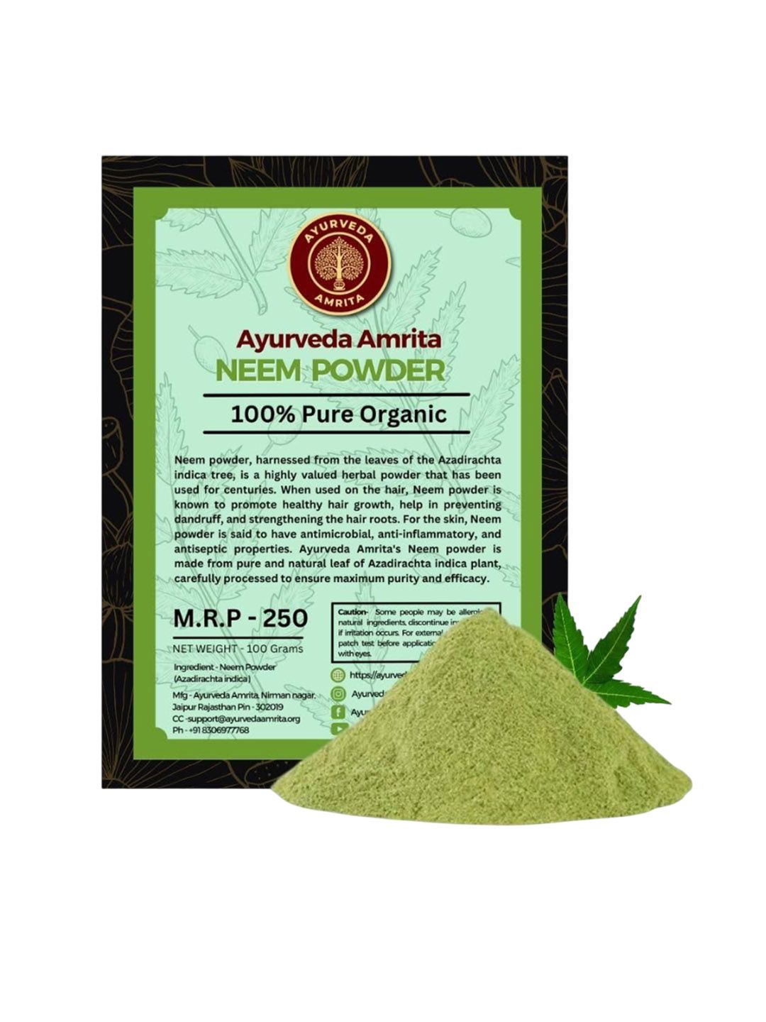 Ayurveda Amrita Pure & Natural Neem Powder - 100 g-picture-15
