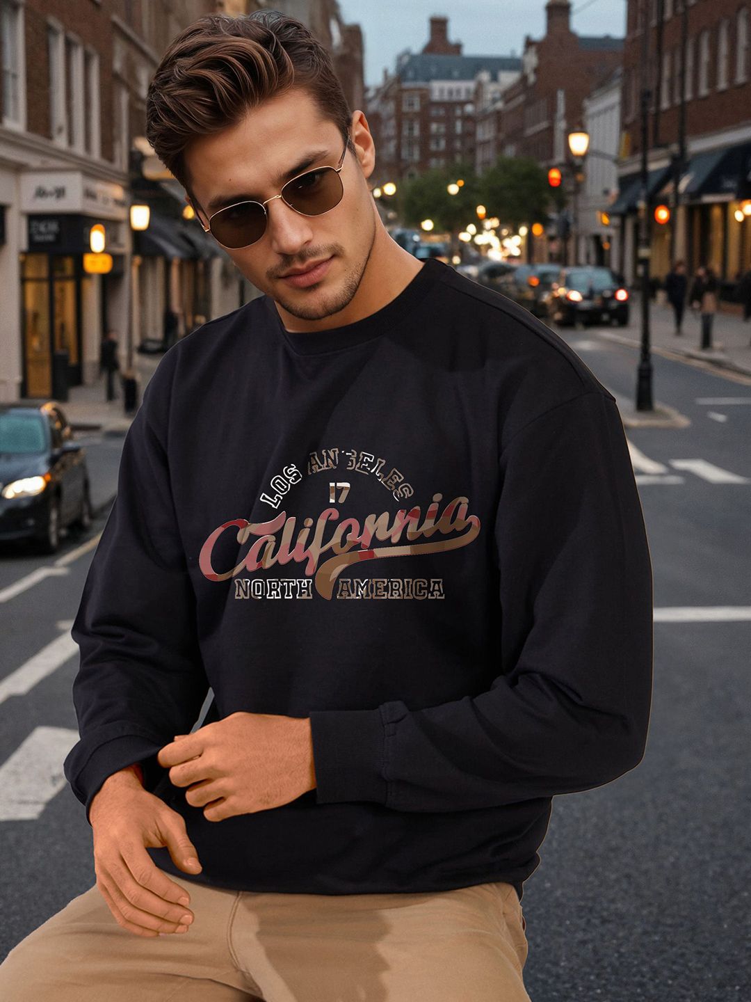 Bene Kleed Men Typography Printed Relax Fit Long Sleeve Cotton Sweatshirt-picture-37