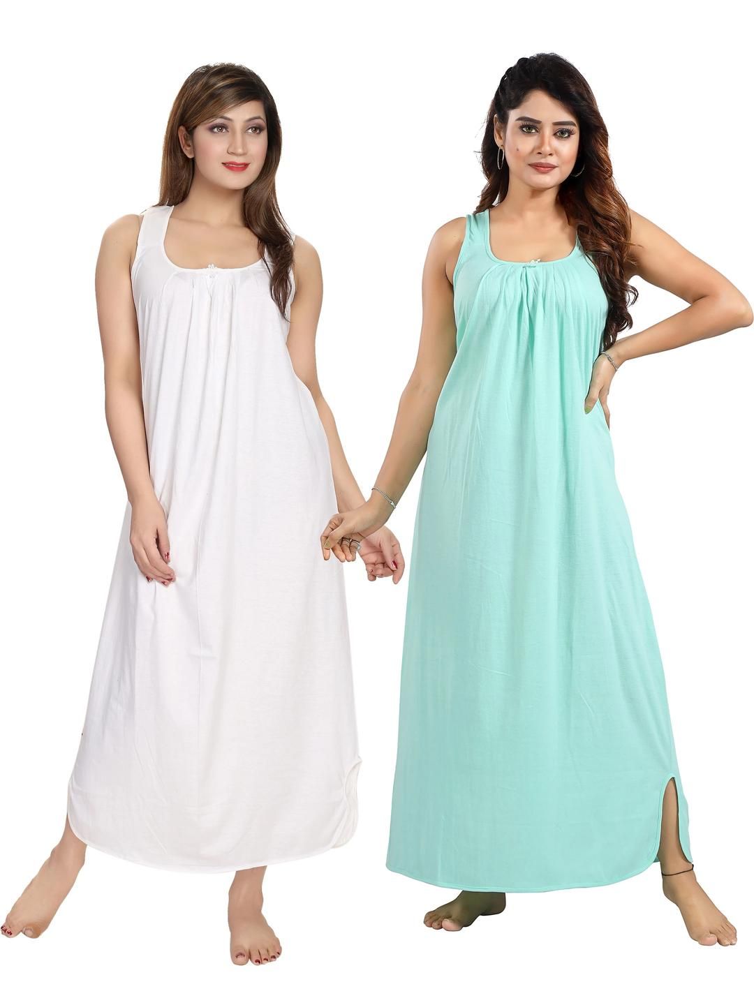 Inner Beats Pack Of 2 Cotton Blend Nightdress-picture-29