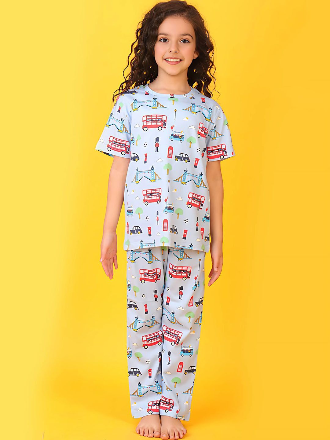 YK Girls Printed Pure Cotton Night suit-picture-57