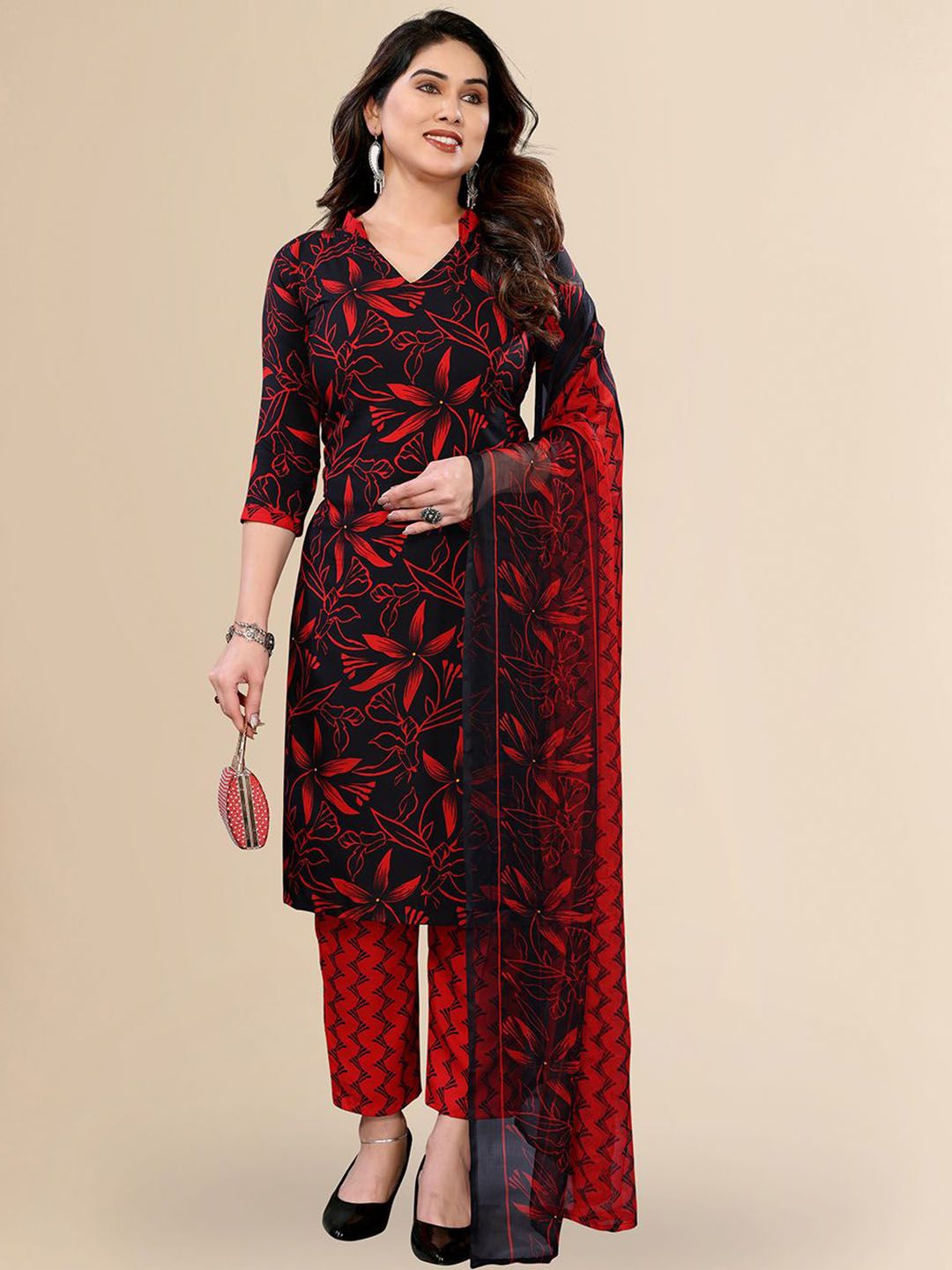 Moda Rapido Floral Printed Unstitched Dress Material-image-42